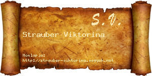Strauber Viktorina névjegykártya